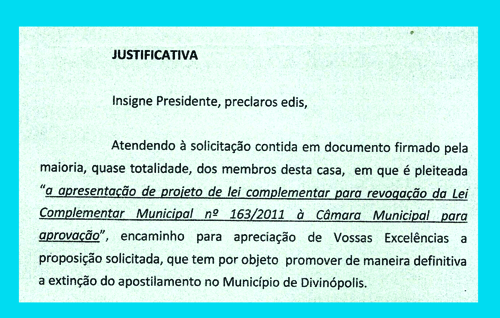 ARMAÇÃO ILIMITADA DO APOSTILAMENTO: Executivo e Legislativo de Divinópolis tentam armar estratégia contra Judiciário e MP apostilamento 6